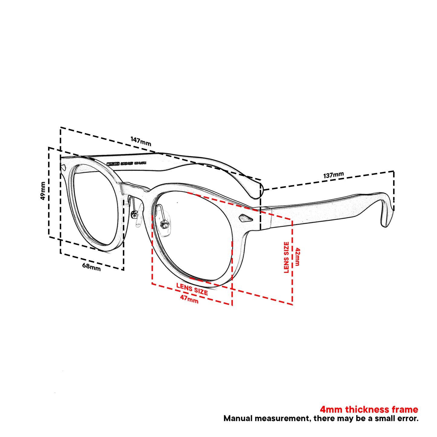 Peculiar Jisu Round Korean BIO-Plastic Super Flex Computer Anti-Radiation Replaceable Lens Eyeglasses