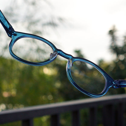 Peculiar Jisu Round Korean BIO-Plastic Super Flex Computer Anti-Radiation Replaceable Lens Eyeglasses