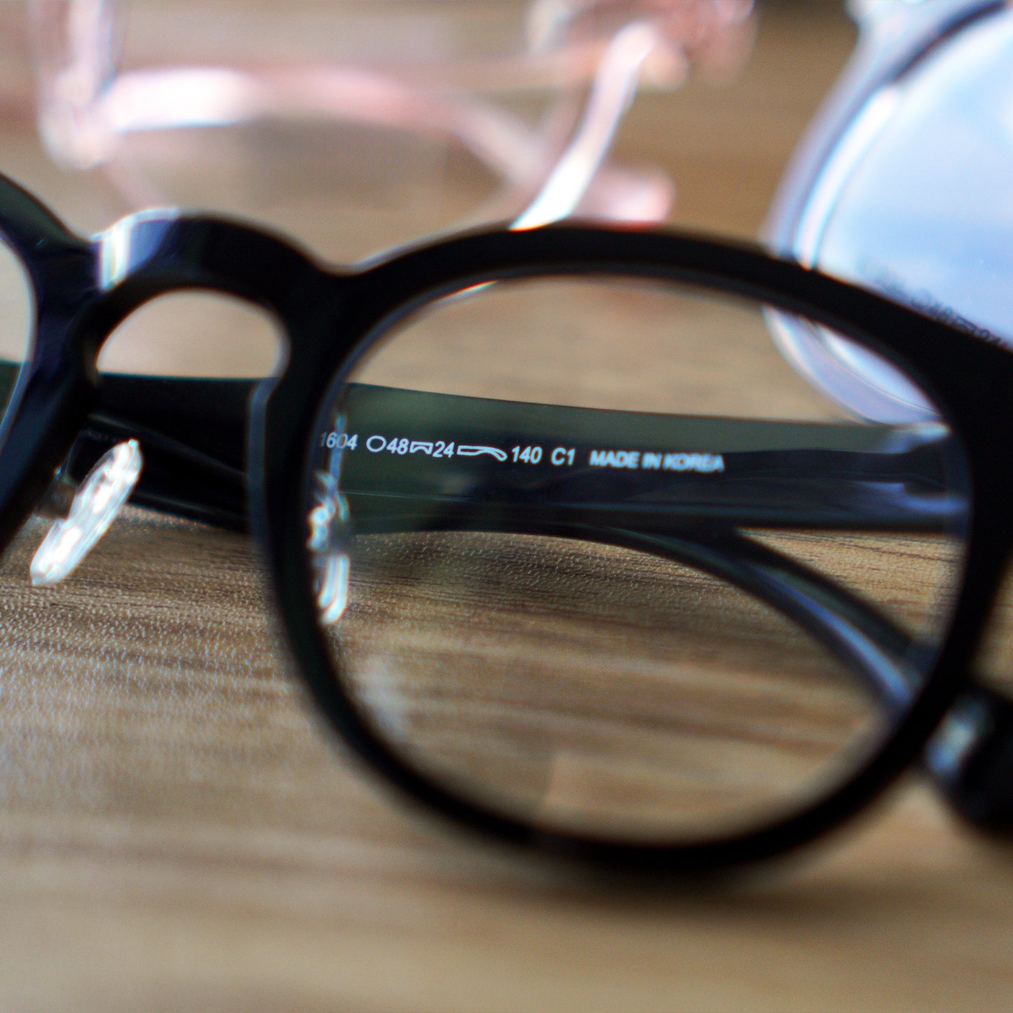 Peculiar Jisu Round Korean BIO-Plastic Super Flex Computer Anti-Radiation Replaceable Lens Eyeglasses