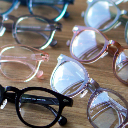 Peculiar Jisu Round Korean BIO-Plastic Super Flex Computer Anti-Radiation Replaceable Lens Eyeglasses