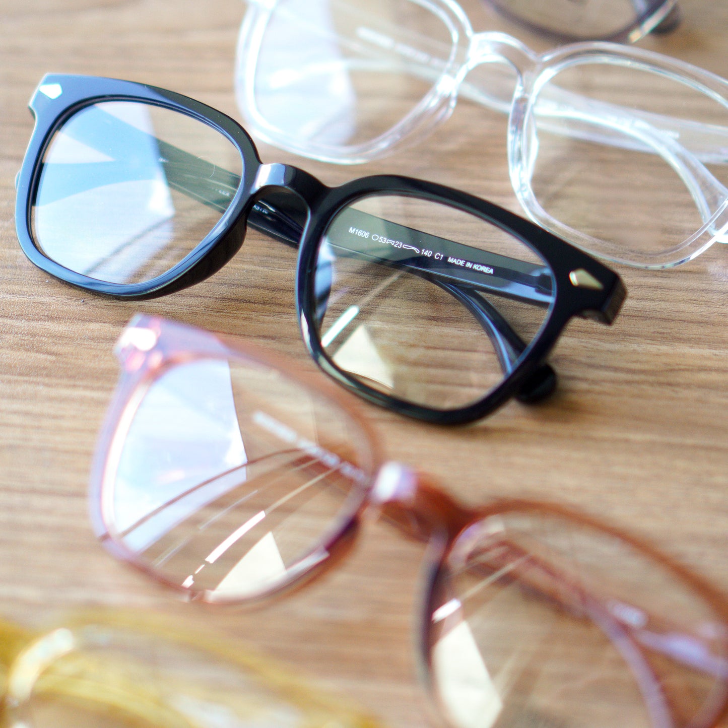 Peculiar Jihu Square Korean BIO-Plastic Super Flex Computer Anti-Radiation Replaceable Lens Eyeglasses
