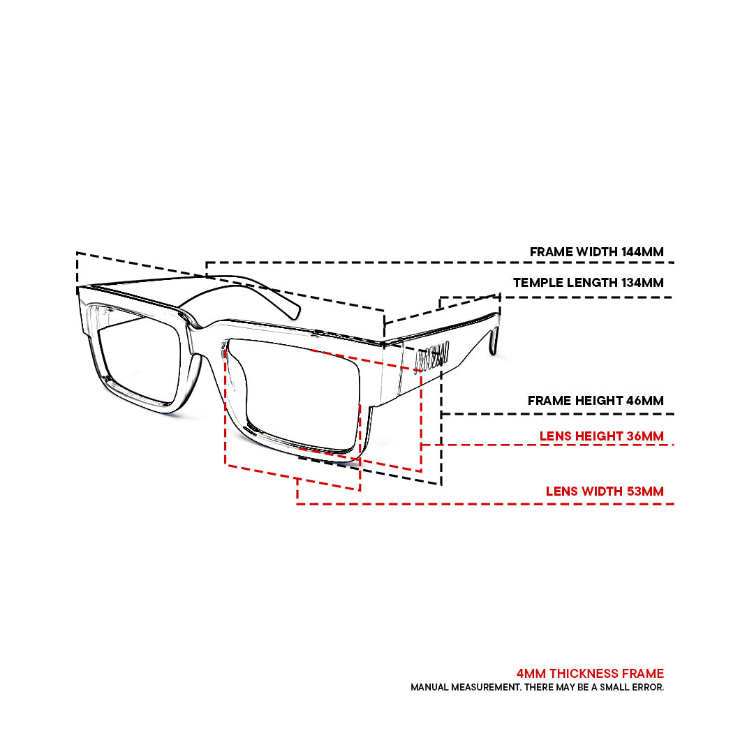Peculiar Uno Rectangular Acetate Sunglasses Polarized UV400 & Anti-Rad Lenses Replaceable Frames for Men & Women (Copy)
