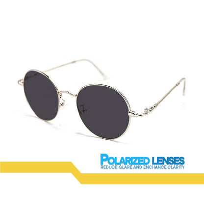 Peculiar Zion Round Metal Sunglasses Polarized TAC UV400 & Anti-Rad Lenses Replaceable Frames for Men & Women