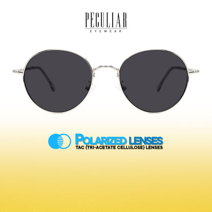 Peculiar Zion Round Metal Sunglasses Polarized TAC UV400 & Anti-Rad Lenses Replaceable Frames for Men & Women