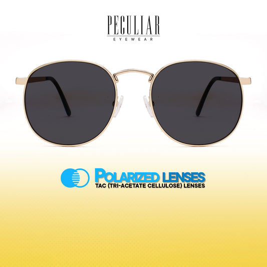 Peculiar Hugo Square Metal Sunglasses Polarized TAC UV400 & Anti-Rad Lenses Replaceable Frames for Men & Women