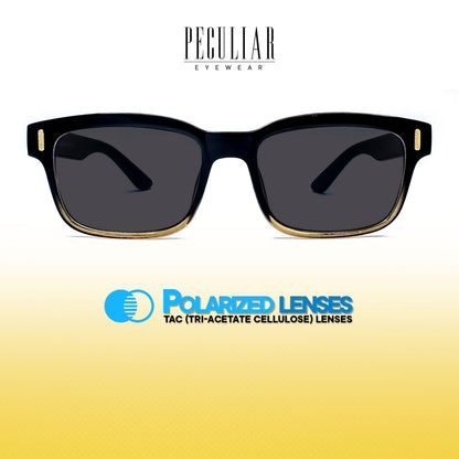 Peculiar Marvy Rectangular Acetate Sunglasses Polarized TAC UV400 & Anti-Rad Lenses Replaceable Frames for Men & Women