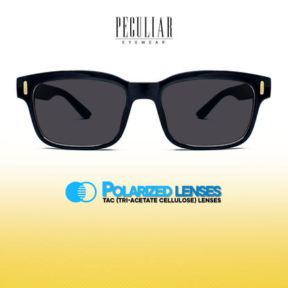 Peculiar Marvy Rectangular Acetate Sunglasses Polarized TAC UV400 & Anti-Rad Lenses Replaceable Frames for Men & Women