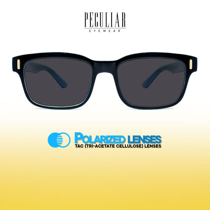 Peculiar Marvy Rectangular Acetate Sunglasses Polarized TAC UV400 & Anti-Rad Lenses Replaceable Frames for Men & Women