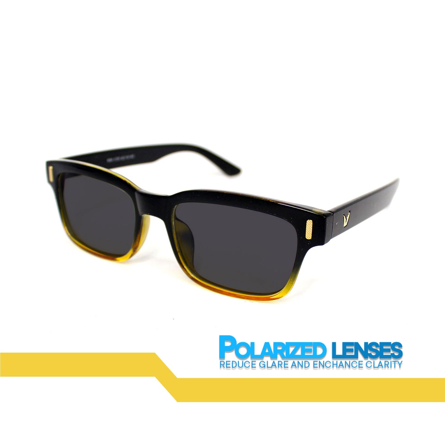 Peculiar Marvy Rectangular Acetate Sunglasses Polarized TAC UV400 & Anti-Rad Lenses Replaceable Frames for Men & Women