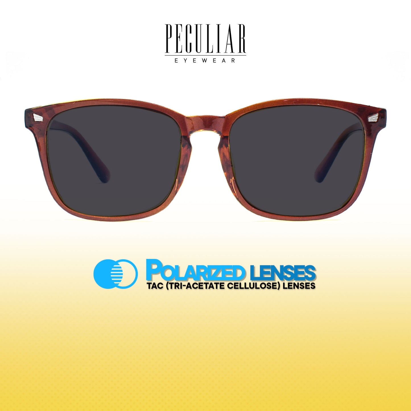 Peculiar Aoki Square Acetate Sunglasses Polarized TAC UV400 & Anti-Rad Lenses Replaceable Frames for Men & Women