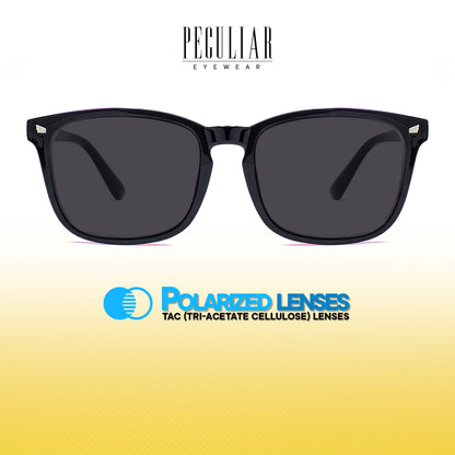 Peculiar Aoki Square Acetate Sunglasses Polarized TAC UV400 & Anti-Rad Lenses Replaceable Frames for Men & Women