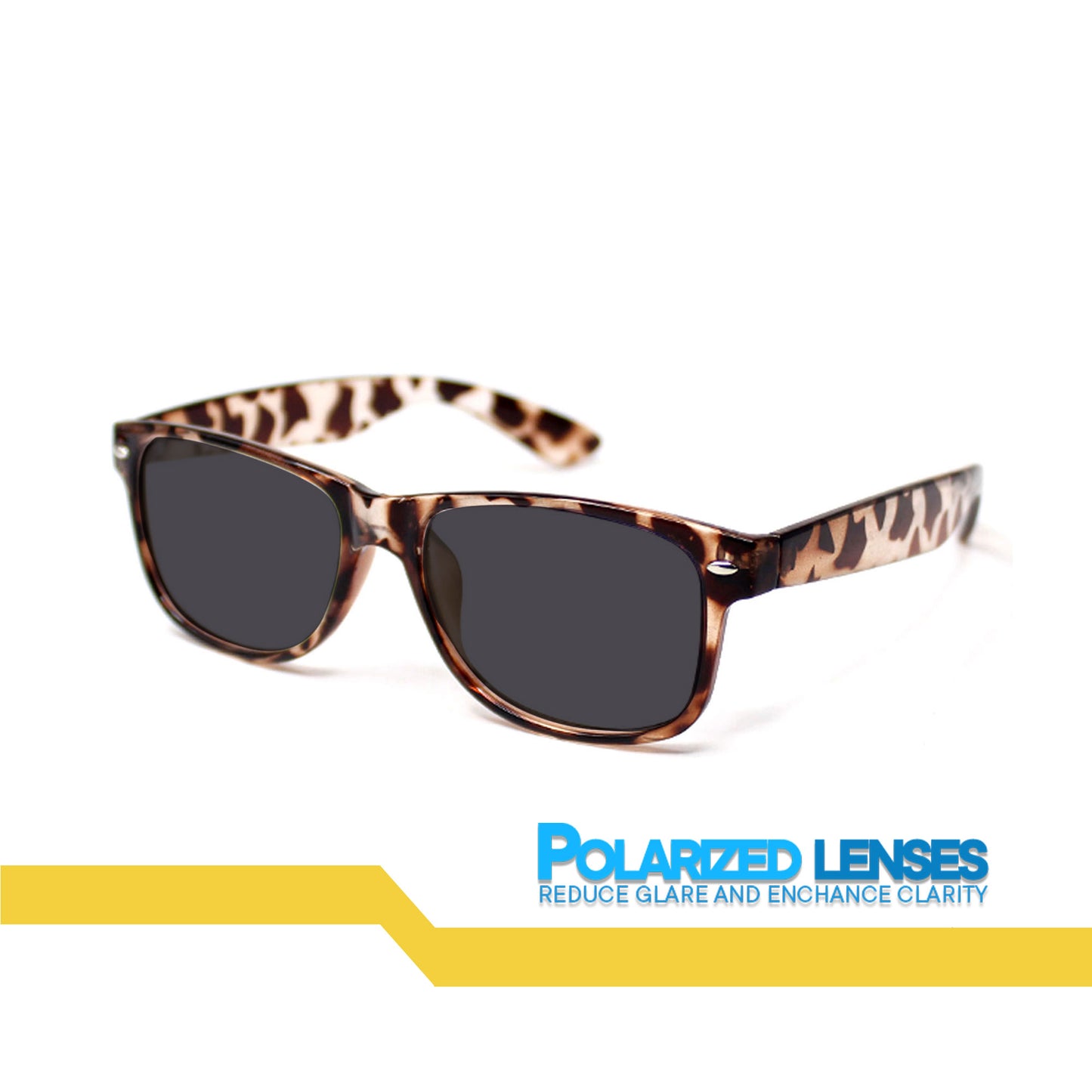 Peculiar Boss Square Acetate Sunglasses Polarized TAC UV400 & Anti-Rad Lenses Replaceable Frames for Men & Women