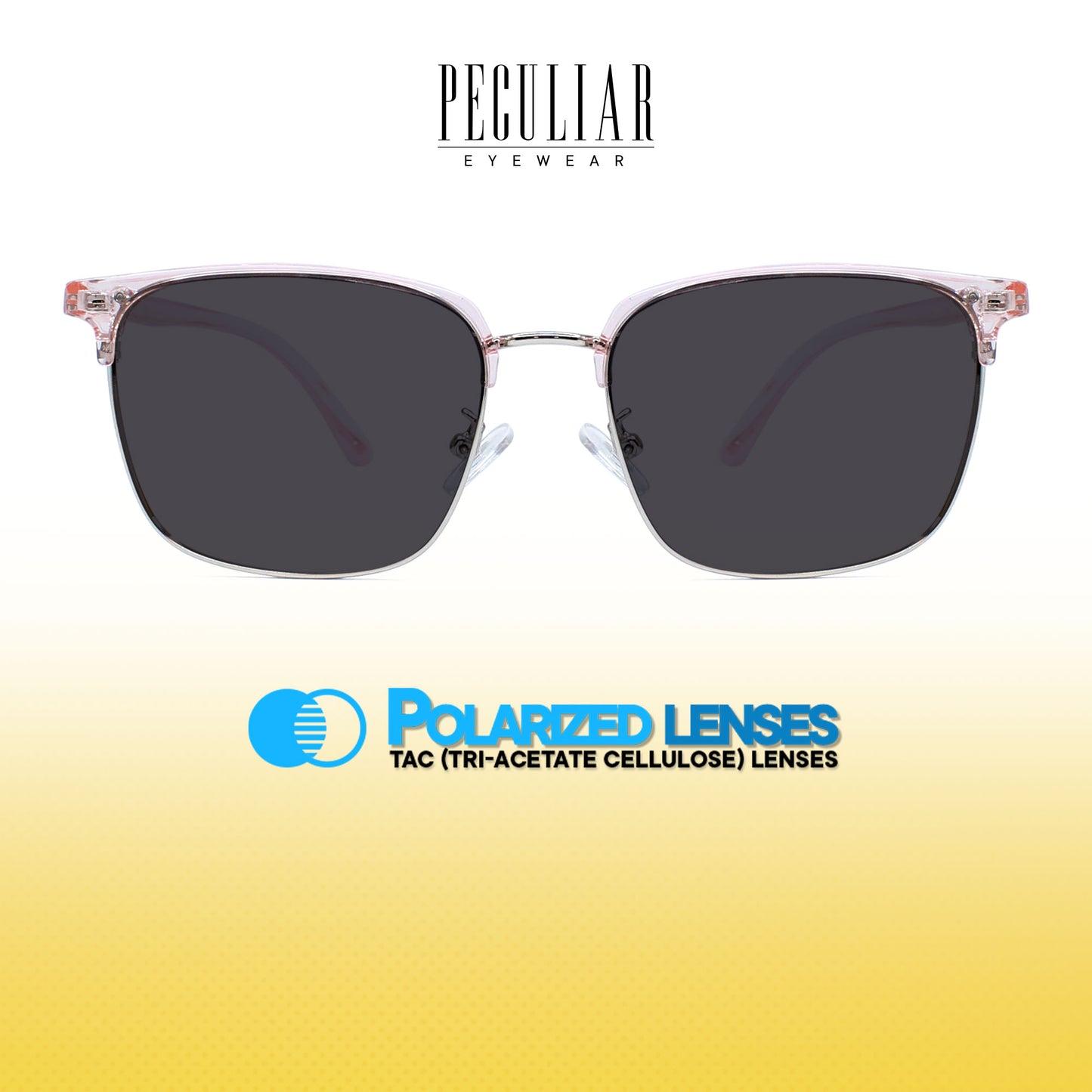 Peculiar Kyle Square Acetate Sunglasses Polarized TAC UV400 & Anti-Rad Lenses Replaceable Frames for Men & Women