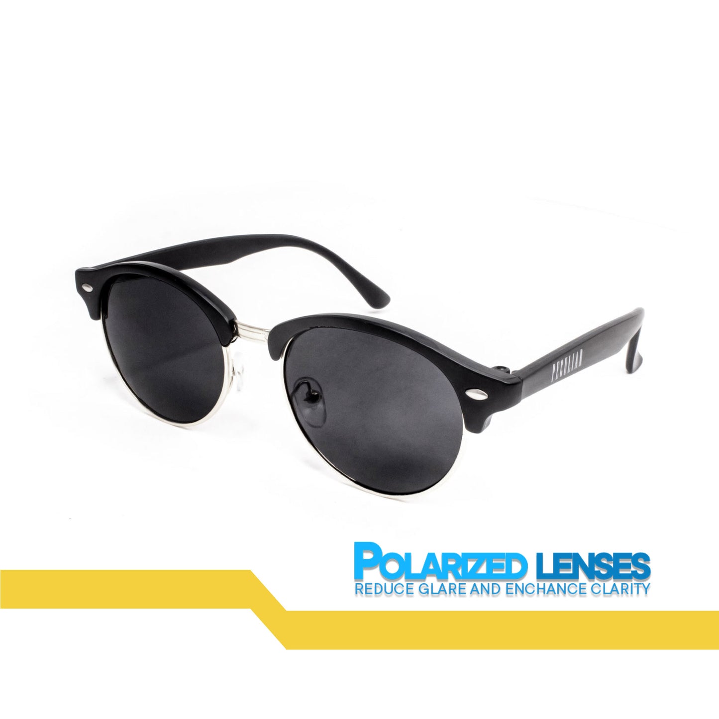 Peculiar Rek Round Metal Sunglasses Polarized TAC UV400 & Anti-Rad Lenses Replaceable Frames for Men & Women