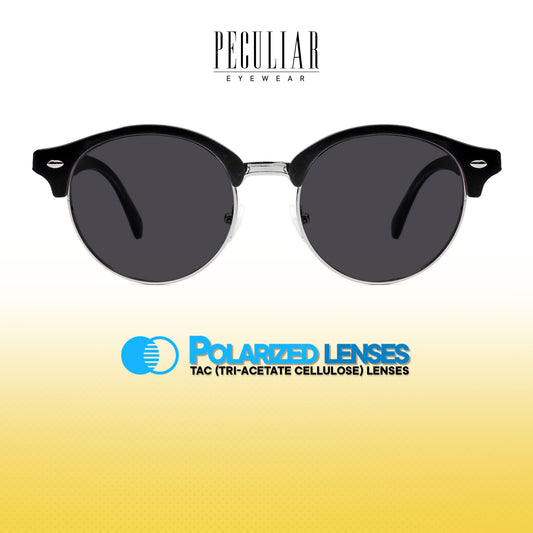 Peculiar Rek Round Metal Sunglasses Polarized TAC UV400 & Anti-Rad Lenses Replaceable Frames for Men & Women