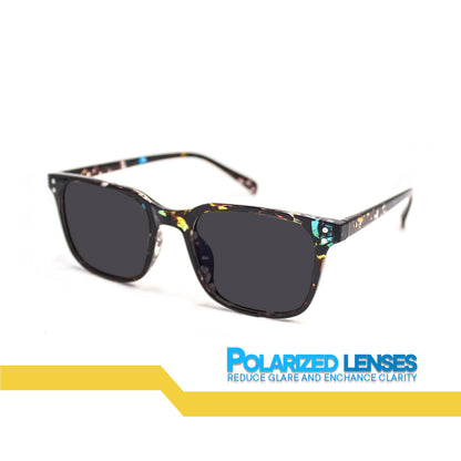 Peculiar Leo Square Acetate Sunglasses Polarized TAC UV400 & Anti-Rad Lenses Replaceable Frames for Men & Women