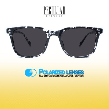 Peculiar Leo Square Acetate Sunglasses Polarized TAC UV400 & Anti-Rad Lenses Replaceable Frames for Men & Women