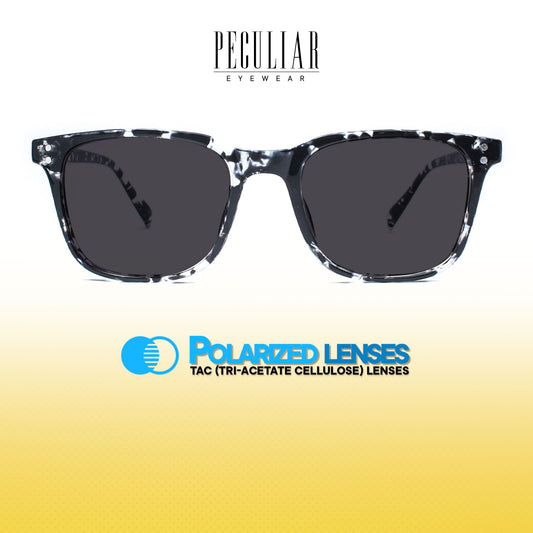 Peculiar Leo Square Acetate Sunglasses Polarized TAC UV400 & Anti-Rad Lenses Replaceable Frames for Men & Women