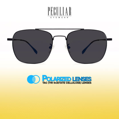 Peculiar Ash Aviator Metal Sunglasses Polarized TAC UV400 & Anti-Rad Lenses Replaceable Frames for Men & Women