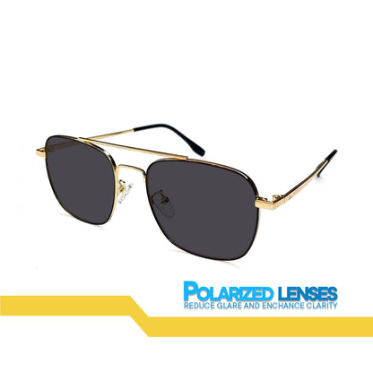 Peculiar Ash Aviator Metal Sunglasses Polarized TAC UV400 & Anti-Rad Lenses Replaceable Frames for Men & Women