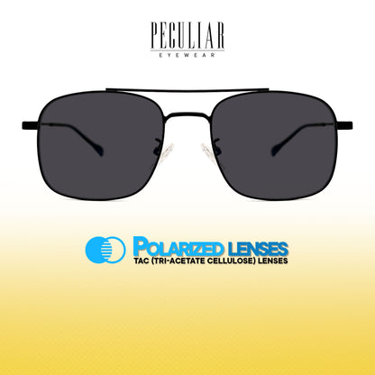 Peculiar Zane Aviator Metal Sunglasses Polarized TAC UV400 & Anti-Rad Lenses Replaceable Frames for Men & Women
