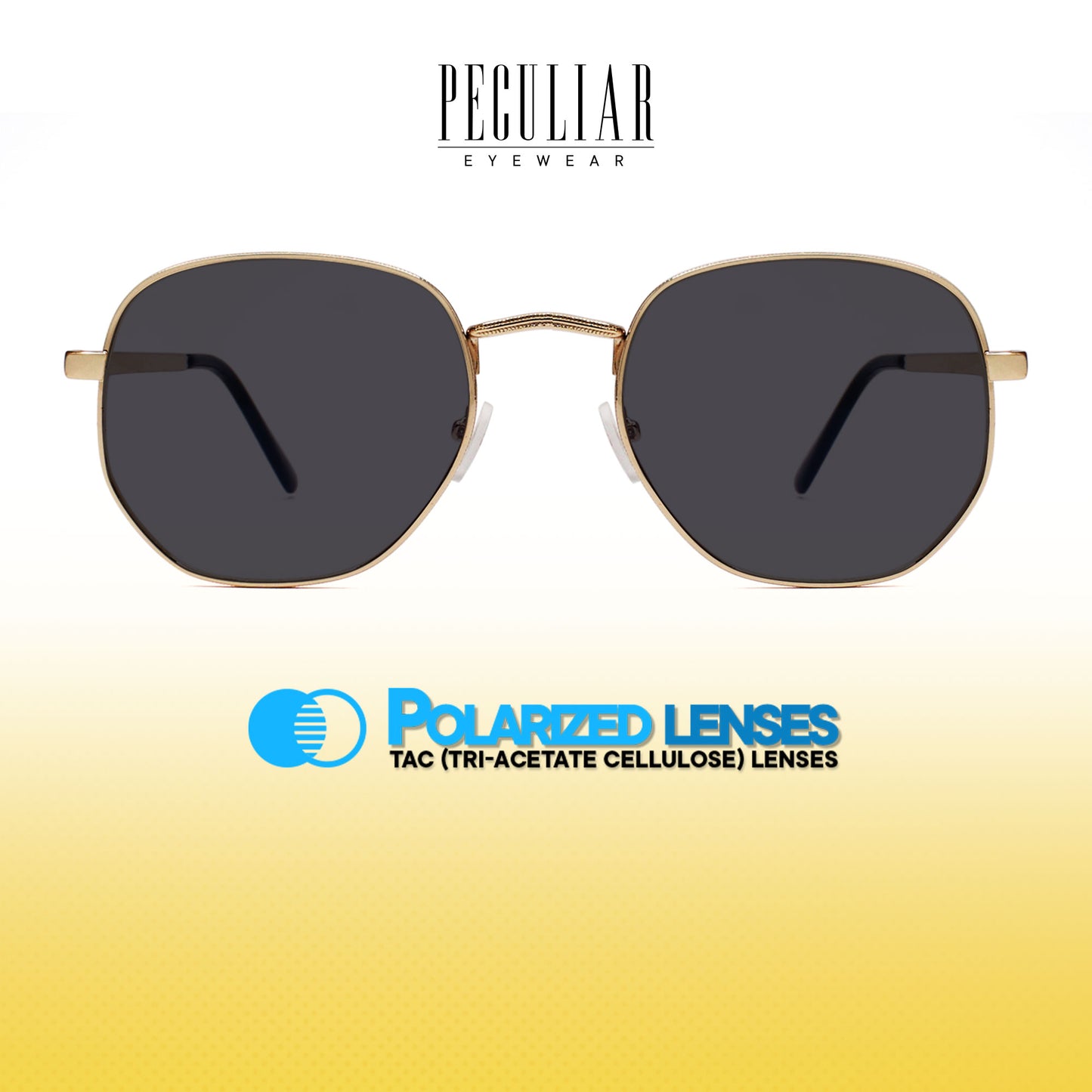 Peculiar Angel Deco Sunglasses Polarized TAC UV400 & Anti-Rad Lenses Replaceable Frames for Men & Women