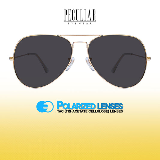 Peculiar Levi Aviator Metal Sunglasses Polarized TAC UV400 & Anti-Rad Lenses Replaceable Frames for Men & Women