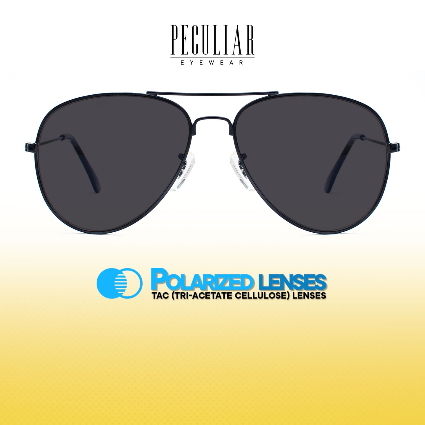 Peculiar Levi Aviator Metal Sunglasses Polarized TAC UV400 & Anti-Rad Lenses Replaceable Frames for Men & Women