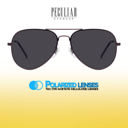 Peculiar Levi Aviator Metal Sunglasses Polarized TAC UV400 & Anti-Rad Lenses Replaceable Frames for Men & Women