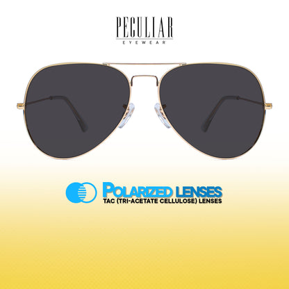 Peculiar Levi Aviator Metal Sunglasses Polarized TAC UV400 & Anti-Rad Lenses Replaceable Frames for Men & Women