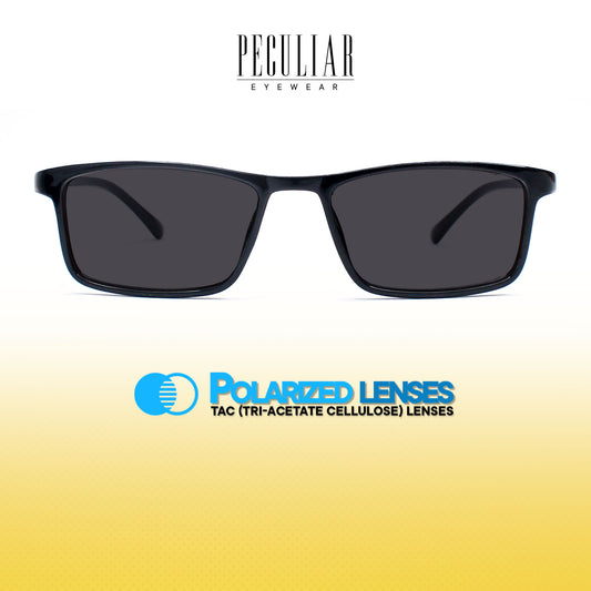 Peculiar Florence Rectangle Acetate Sunglasses Polarized TAC UV400 & Anti-Rad Lenses Replaceable Frames for Men & Women