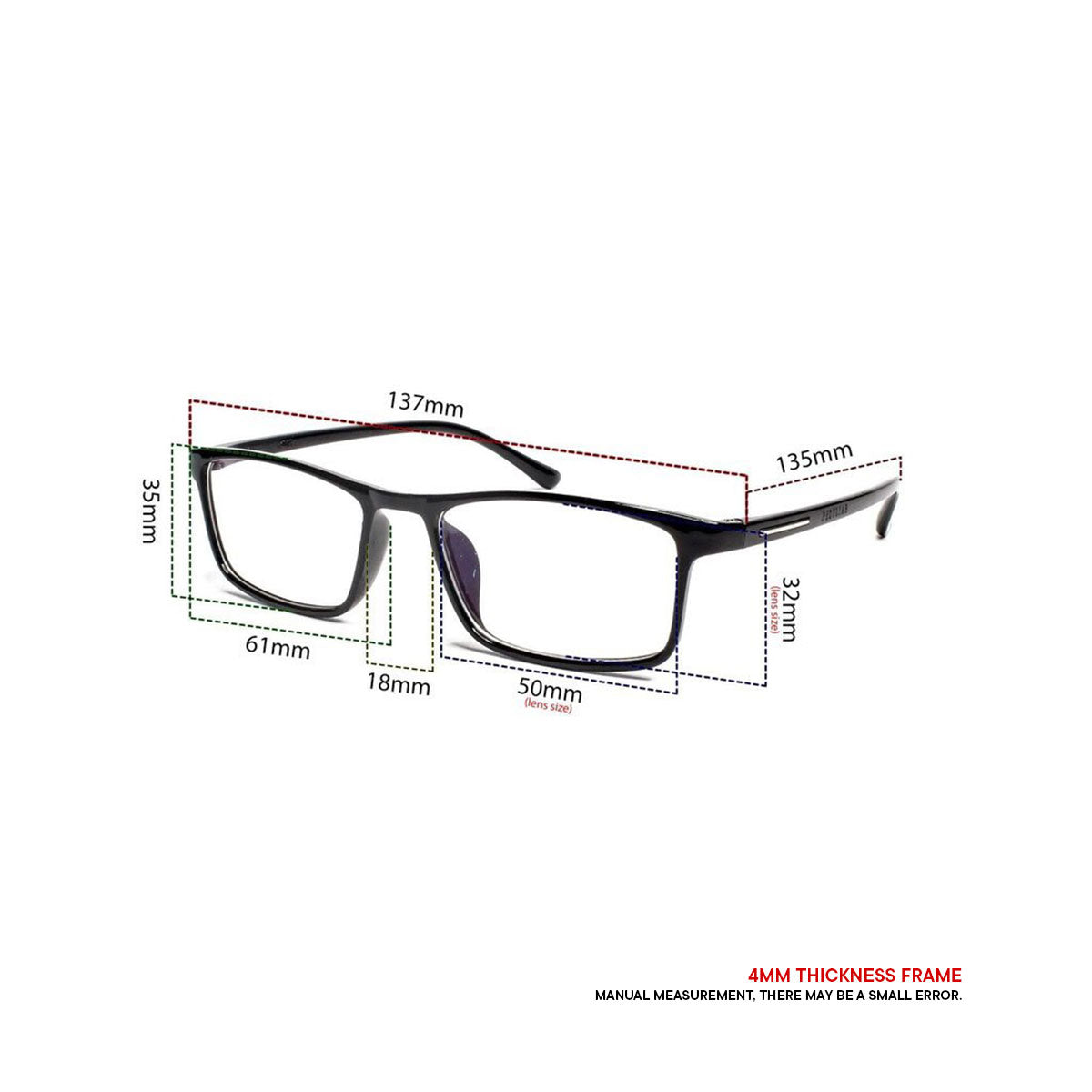 Peculiar Florence Rectangle Acetate Sunglasses Polarized TAC UV400 & Anti-Rad Lenses Replaceable Frames for Men & Women