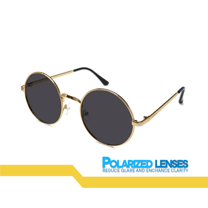 Peculiar Eli Round Metal Sunglasses Polarized TAC UV400 & Anti-Rad Lenses Replaceable Frames for Men & Women