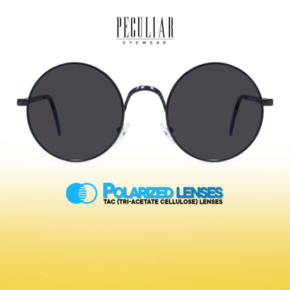 Peculiar Eli Round Metal Sunglasses Polarized TAC UV400 & Anti-Rad Lenses Replaceable Frames for Men & Women