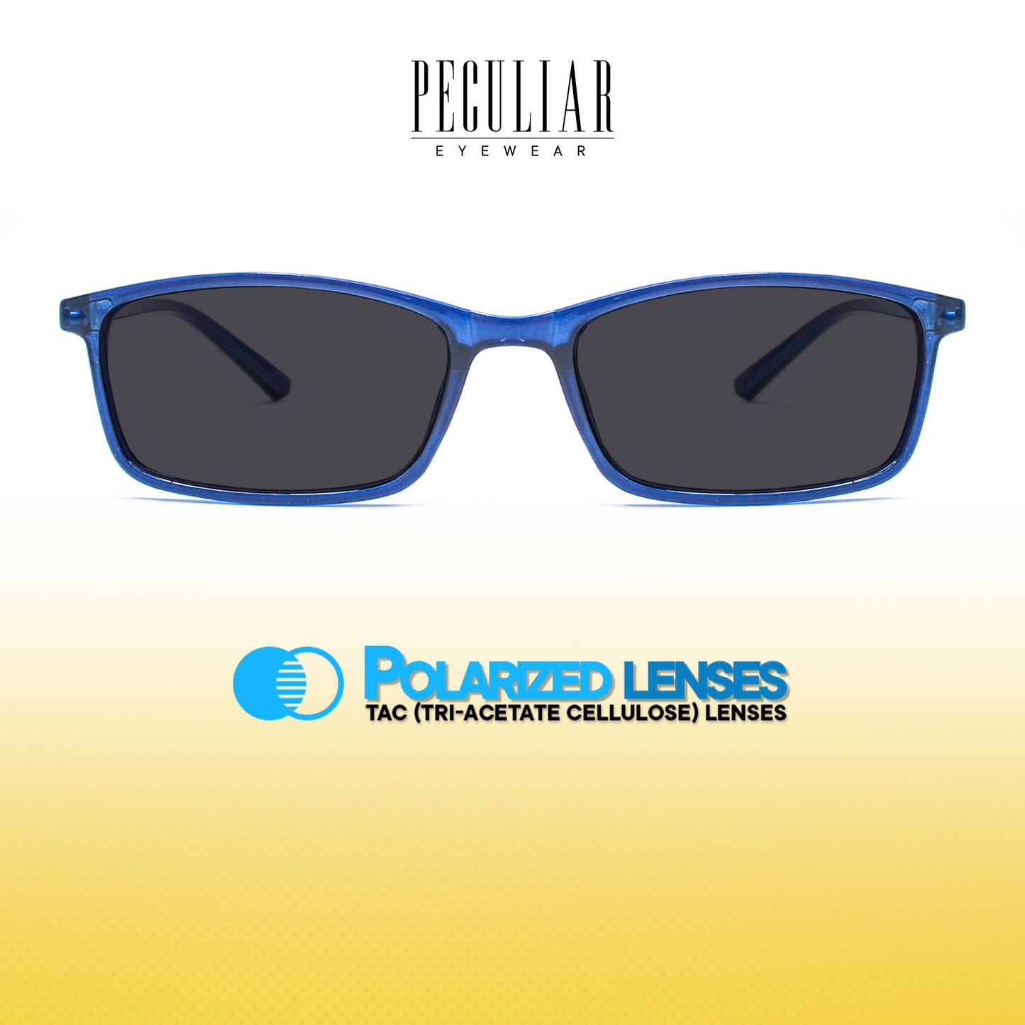 Peculiar Maxx Rectangle Acetate Sunglasses Polarized TAC UV400 & Anti-Rad Lenses Replaceable Frames for Men & Women