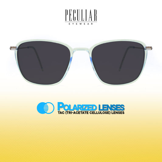 Peculiar Saber Square Acetate Sunglasses Polarized TAC UV400 & Anti-Rad Lenses Replaceable Frames for Men & Women