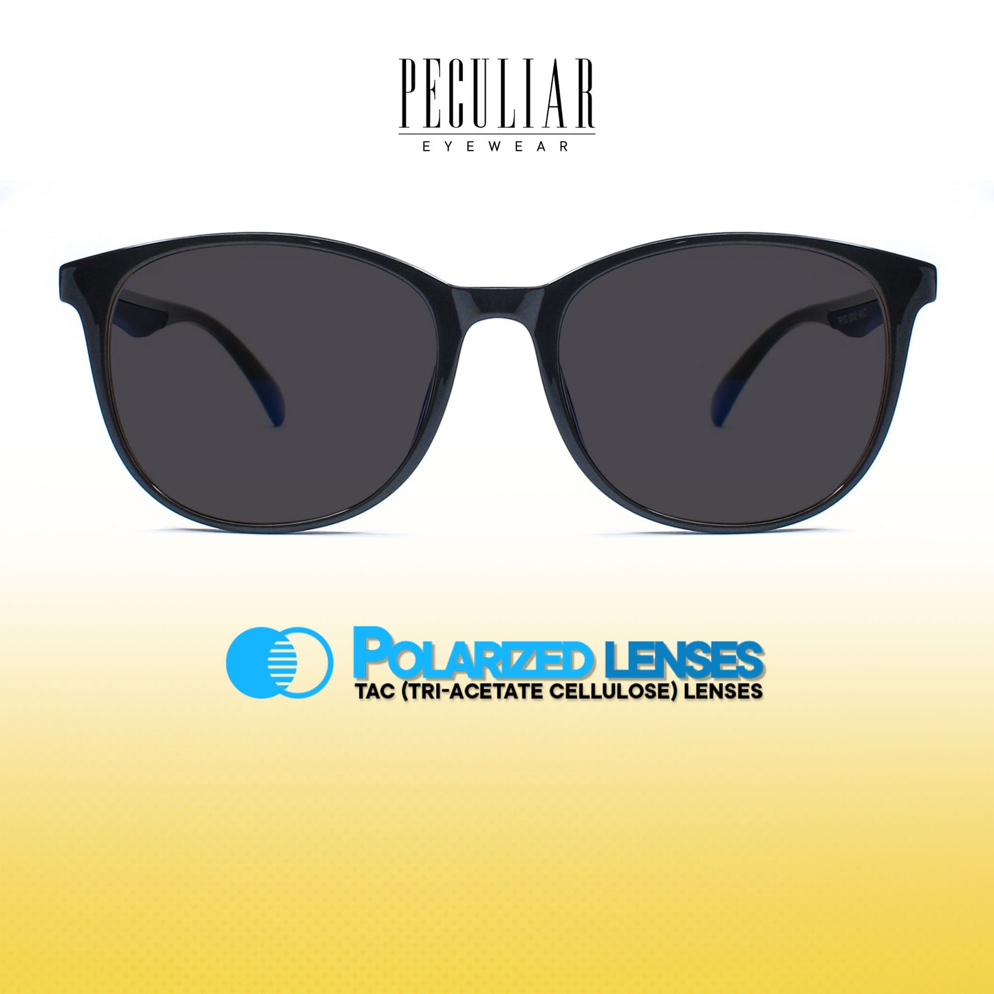 Peculiar Magnus Square Acetate Sunglasses Polarized TAC UV400 & Anti-Rad Lenses Replaceable Frames for Men & Women