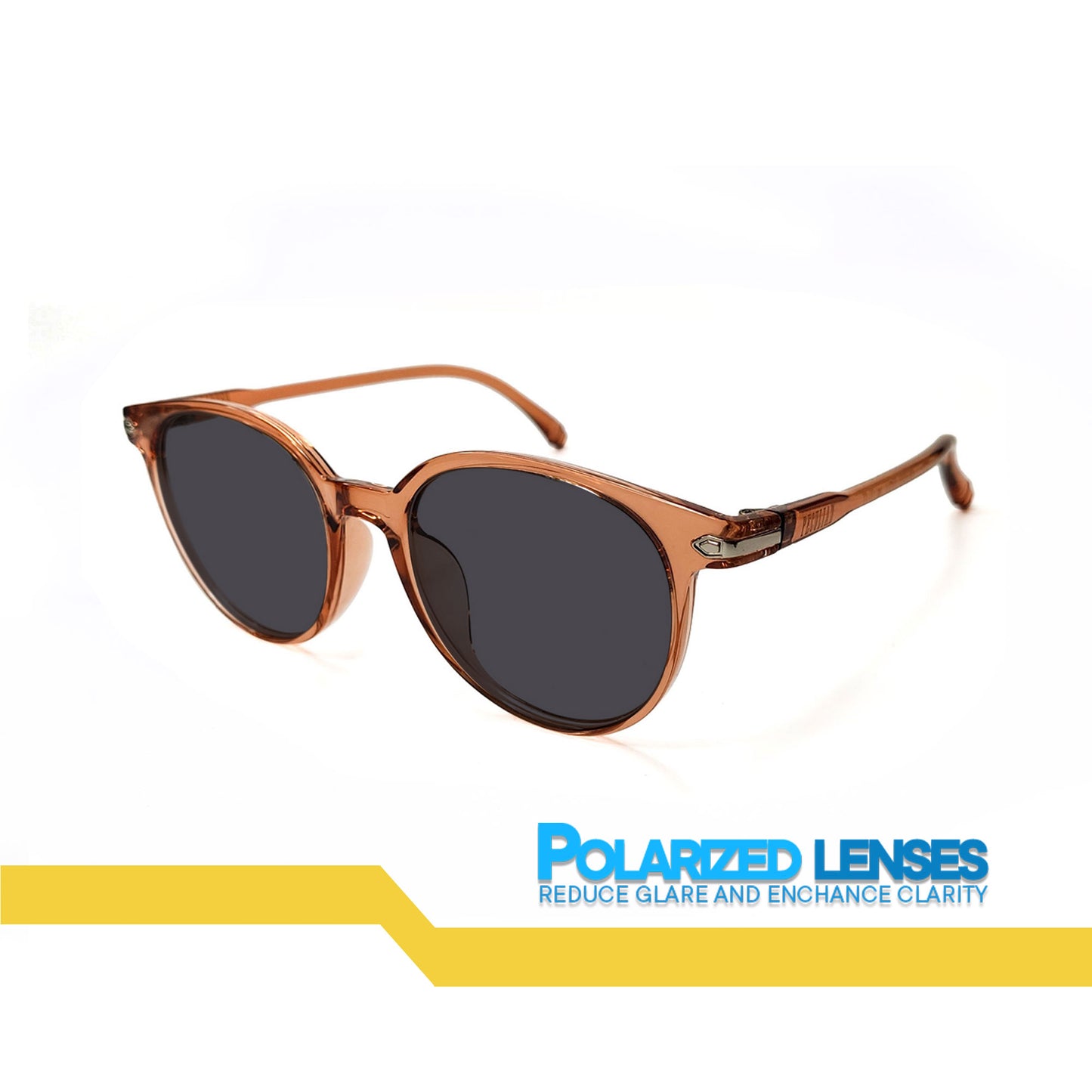 Peculiar Andy Round Acetate Sunglasses Polarized TAC UV400 & Anti-Rad Lenses Replaceable Frames for Men & Women