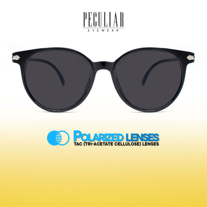 Peculiar Andy Round Acetate Sunglasses Polarized TAC UV400 & Anti-Rad Lenses Replaceable Frames for Men & Women