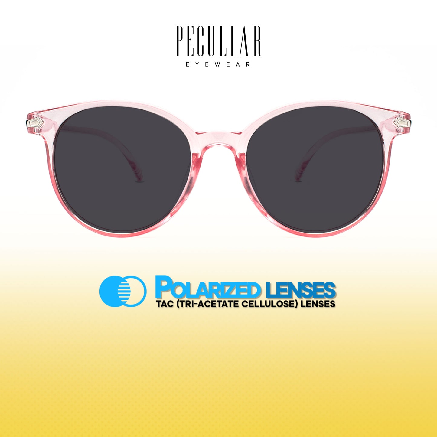Peculiar Andy Round Acetate Sunglasses Polarized TAC UV400 & Anti-Rad Lenses Replaceable Frames for Men & Women