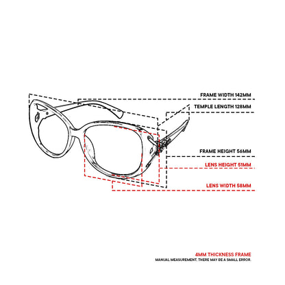 Peculiar Lulu Round Oversize Acetate Sunglasses Polarized TAC UV400 & Anti-Rad Lenses Replaceable Frames for Men & Women