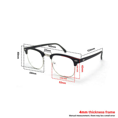 Peculiar Clubmaster Acetate Sunglasses Polarized TAC UV400 & Anti-Rad Lenses Replaceable Frames for Men & Women