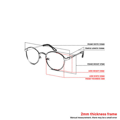 Peculiar Alex Round Metal Sunglasses Polarized TAC UV400 & Anti-Rad Lenses Replaceable Frames for Men & Women