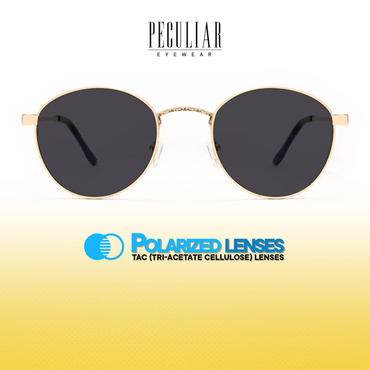 Peculiar Alex Round Metal Sunglasses Polarized TAC UV400 & Anti-Rad Lenses Replaceable Frames for Men & Women