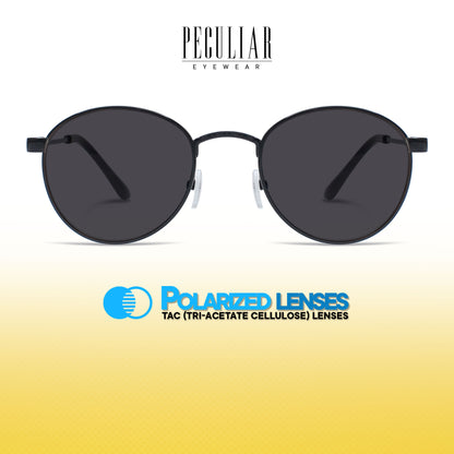 Peculiar Alex Round Metal Sunglasses Polarized TAC UV400 & Anti-Rad Lenses Replaceable Frames for Men & Women
