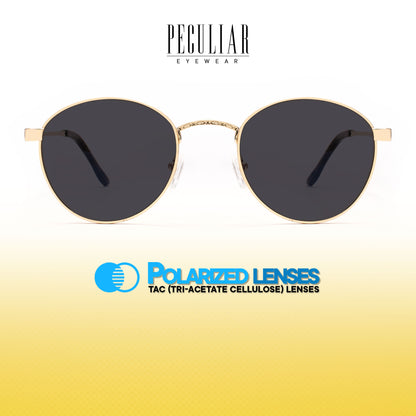 Peculiar Alex Round Metal Sunglasses Polarized TAC UV400 & Anti-Rad Lenses Replaceable Frames for Men & Women