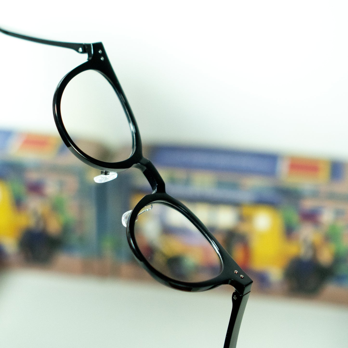 Peculiar Hane Round Korean BIO-Plastic Super Flex Computer Anti-Radiation Replaceable Lens Eyeglasses
