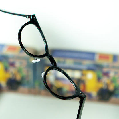 Peculiar Hane Round Korean BIO-Plastic Super Flex Computer Anti-Radiation Replaceable Lens Eyeglasses