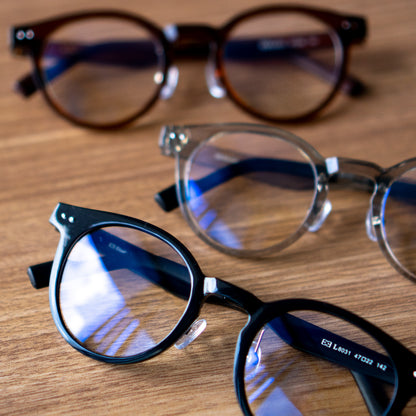 Peculiar Hane Round Korean BIO-Plastic Super Flex Computer Anti-Radiation Replaceable Lens Eyeglasses