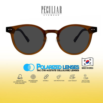 Peculiar Hane Round Korean BIO-Plastic Super Flex Computer Anti-Radiation Replaceable Lens Eyeglasses